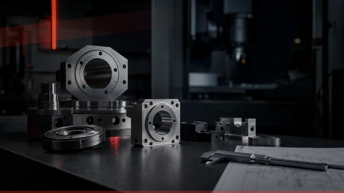 Hala produkcyjna z maszynami CNC — porównanie własnego parku i outsourcingu obróbki — Nomatec