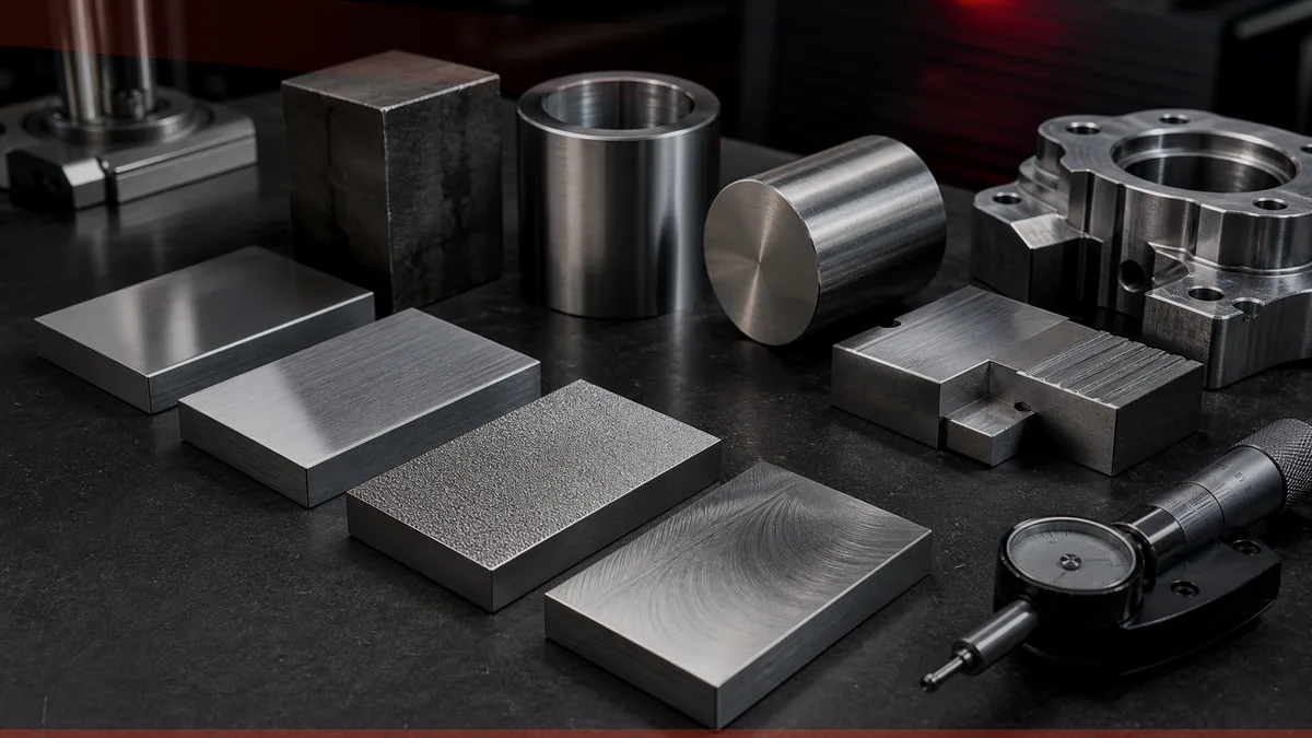 Elementy metalowe przygotowane do obróbki CNC — Nomatec